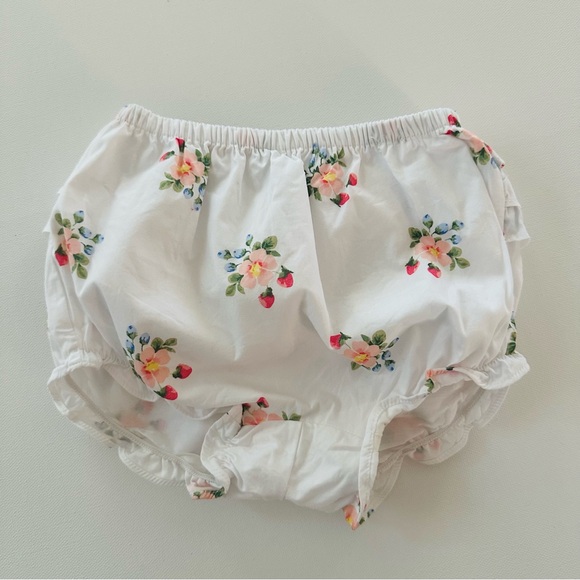 Janie and Jack 12-18 Months Baby Girl White Floral Strawberry Outfit Summer - Picture 4 of 7